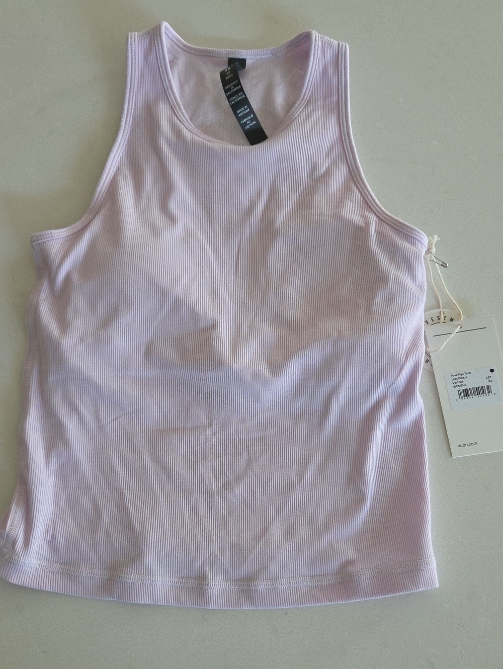 Vuori Lilac Ribbed Tank Top XS